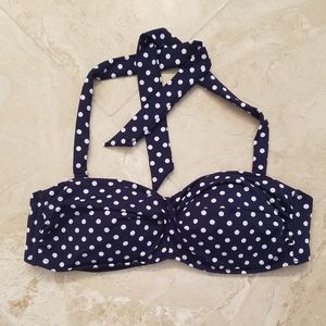 Lands' End Size 10 Bandeaux Bikini Top